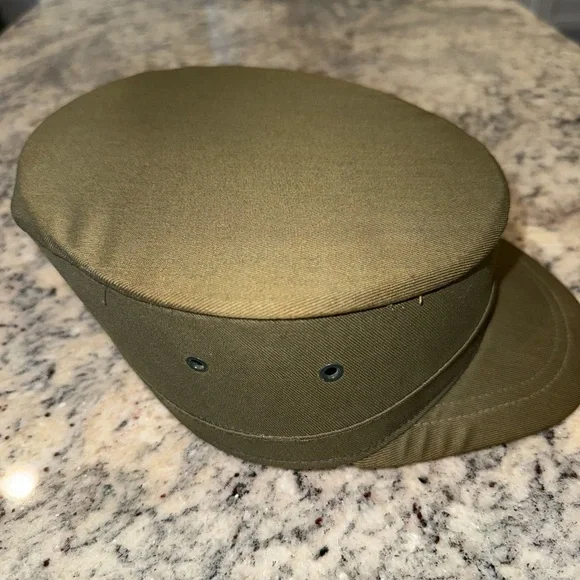 Falcon Jump up Cap Size 7 1/4 Authentic Military Olive Green 1960’s Vintage - Picture 4 of 4